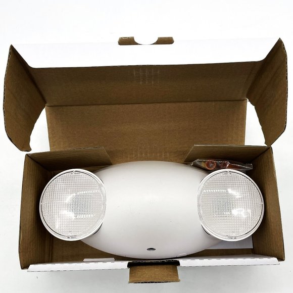 (2) Emergency‎ Light LED Damp Location 120/277VAC Surface Mount-Battery Back-Up - Picture 1 of 4